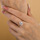 Stylishwe  3.0カラット ピンクゴールド ペアカット婚約指輪