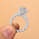 Stylishwe  4.0カラット ホワイトゴールド ラウンドカット 婚約指輪