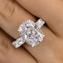 Stylishwe  9.0カラット 豪華ホワイトゴールド クッションカット 婚約指輪