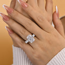 Stylishwe  9.0カラット 豪華ホワイトゴールド クッションカット 婚約指輪