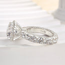 Stylishwe  4.0カラット ホワイトゴールド ラウンドカット 婚約指輪