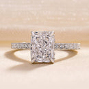 Stylishwe 1.5カラット エレガント ラディアントカット 婚約指輪
