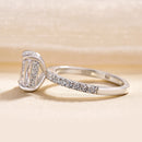 Stylishwe 1.5カラット エレガント ラディアントカット 婚約指輪