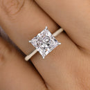 Stylishwe  3.0カラット エレガント ホワイトゴールド プリンセスカット 婚約指輪