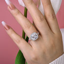 Stylishwe  3.5ラット華奢クッションカット ホワイトゴールド 婚約指輪