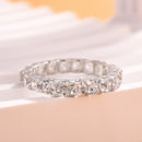 Stylishwe 2.5カラット アッシャーカット エタニティ 結婚指輪