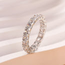 Stylishwe 2.5カラット アッシャーカット エタニティ 結婚指輪