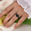 Stylishwe 2.5カラット ブラックゴールド ブラックダイヤモンド 婚約指輪