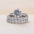 Stylishwe Classic 2.0 Carat Round Cut Ring Set 