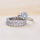 Stylishwe Classic 2.0 Carat Round Cut Ring Set 