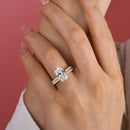 Stylishwe 3.5 carat yellow gold oval cut ring set 