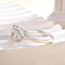Stylishwe 3.0 Carat Three Stone Cushion Cut Engagement Ring 
