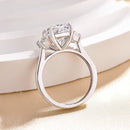 Stylishwe 3.0 Carat Three Stone Cushion Cut Engagement Ring 
