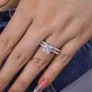 Stylishwe  クラシック  2.0カラット クッションカット 指輪セット