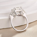 Stylishwe  4.0カラットスリーストーン ラディアントカット 婚約指輪