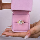 Stylishwe 4.0 Carat Two Tone Yellow Gold Oval Cut Engagement Ring 