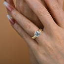 Stylishwe 2.0 Carat Yellow Gold Round Cut Ring Set 