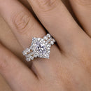 Stylishwe 2.0カラット オーバルカット 指輪セット