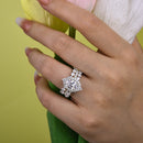 Stylishwe 2.0カラット オーバルカット 指輪セット