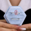 Stylishwe 3.5 carat oval cut pink sapphire sterling silver 