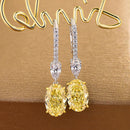 Stylishwe 3.5カラット イエローサファイア スターリングシルバー ピアス