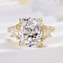 Stylishwe 4.0 Carat Two Tone Yellow Gold Oval Cut Engagement Ring 
