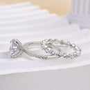 Stylishwe 2.5カラット ラウンドカット セットリング