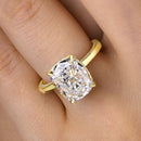 Stylishwe  5.5カラット イエローゴールド クッションカット 婚約指輪