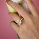 Stylishwe  5.5カラット イエローゴールド クッションカット 婚約指輪