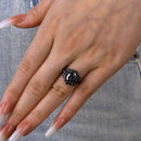 Stylishwe 2.0カラット ブラックゴールド アレキサンドライト 婚約指輪