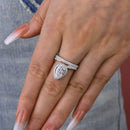 Stylishwe  2.5カラット ペアカット ホワイトゴールド 婚約指輪