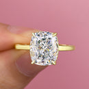 Stylishwe  5.5カラット イエローゴールド クッションカット 婚約指輪