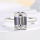 Stylishwe 3.3カラット ソリティアリング クラシック エメラルドカット 婚約指輪