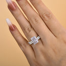 Stylishwe Elegant 3.50ct Radiant Cut Ring Set 