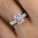 Stylishwe Elegant 3.50ct Radiant Cut Ring Set 