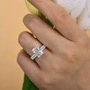 Stylishwe Elegant 3.50ct Radiant Cut Ring Set 