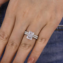 Stylishwe Elegant 3.50ct Radiant Cut Ring Set 