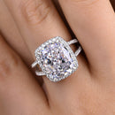 Stylishwe 9.0カラット ヘイロー クッションカット 婚約指輪