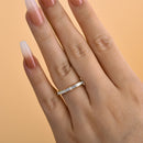 Stylishwe  2.0カラット イエローゴールド エメラルドカット エタニティリング