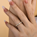 Stylishwe  2.0カラット イエローゴールド エメラルドカット エタニティリング