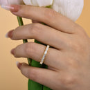 Stylishwe  2.0カラット イエローゴールド エメラルドカット エタニティリング