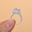 Stylishwe 9.0カラット ヘイロー クッションカット 婚約指輪