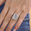 Stylishwe 9.0カラット ヘイロー クッションカット 婚約指輪