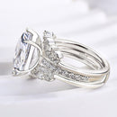 Stylishwe  2.5カラット  ホワイトゴールド マーキスカット指輪セット