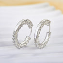 Stylishwe ホワイトゴールド スターリングシルバー クラシック 中折れ フープ ピアス