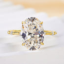 Stylishwe  4.0カラット イエローゴールド オーバルカット 婚約指輪