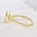 Stylishwe  2.5カラット イエローゴールド ラウンドカット 婚約指輪