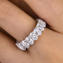 Stylishwe エレガント オーバルカット 8.5カラット エタニティリング