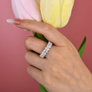 Stylishwe エレガント オーバルカット 8.5カラット エタニティリング