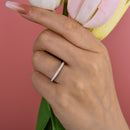 Stylishwe 0.3カラット ホワイトゴールド ラウンドカット エタニティリング